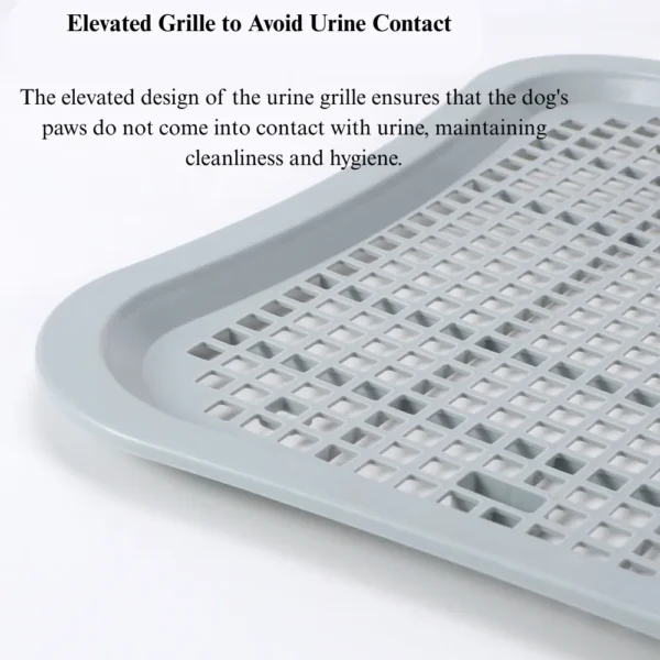 10012 Close-up of Large Dog Potty Tray with Wall Guard Construction