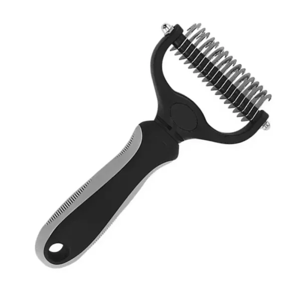 10013 Black stainless steel pet dematting comb for cats and large dogs – durable pet grooming tool