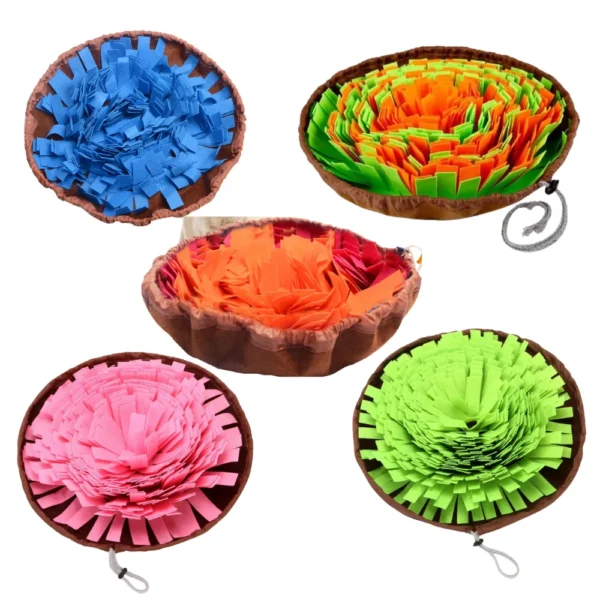 10014 Set of 5 assorted color IQ training snuffle mats for wholesale pet supply orders
