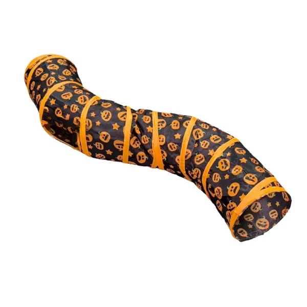 Halloween Cat Tunnel Toy – Collapsible Play Tube for Cats & Small Pets