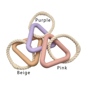 10001 Durable TPR dog pull ring toy with cotton rope – designed for chewing, tugging, and interactive play