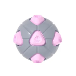 Pink TPR squeaky dog ball toy – wholesale pet supplies