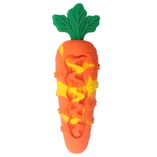 Wholesale Silicone Carrot Dog Chew Toy – Durable Squeaky Pet Play Toy for Dental Health