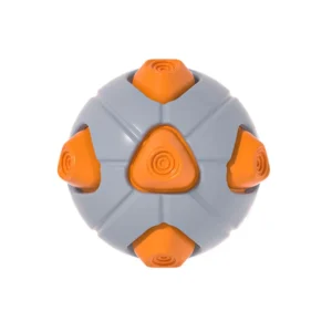 Orange TPR squeaky dog ball toy – durable interactive chew toy