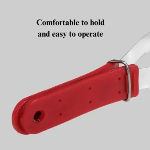 10003 Close-up of dual-sided stainless steel blade on horse grooming tool