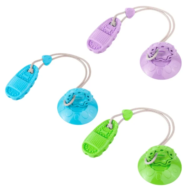 Suction Cup Dog Toy with Slipper Design – Interactive Teething & Chew Toy for Dogs