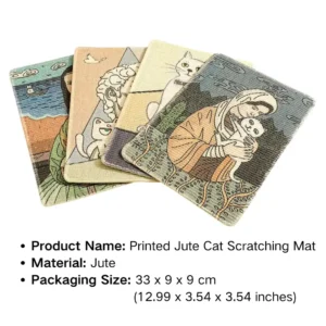 10003 Size measurement chart for wholesale jute cat scratcher mat