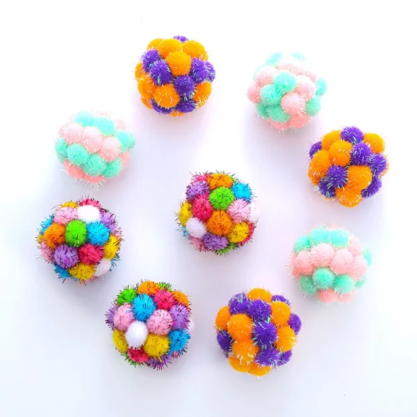 10003 Glitter cat toy balls stimulate hunting instincts with jingling bell"