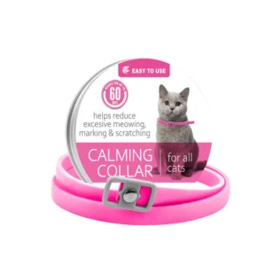 Pink calming collar for cats for stress and anxiety relief