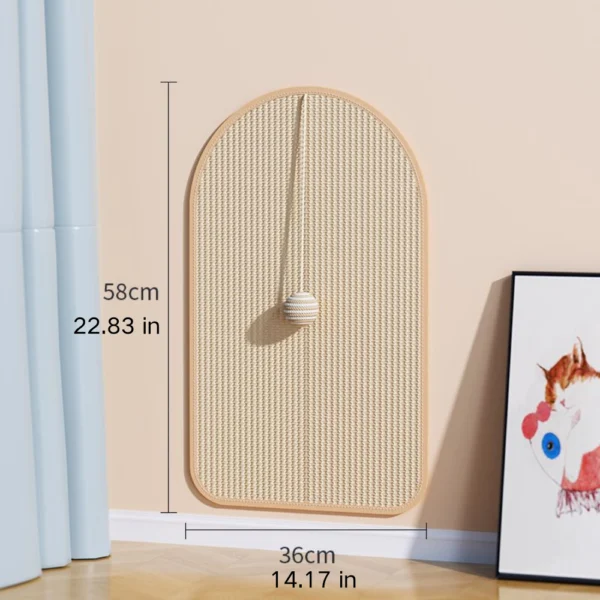10004 Cat scratching durable sisal mat wall-mounted furniture protector