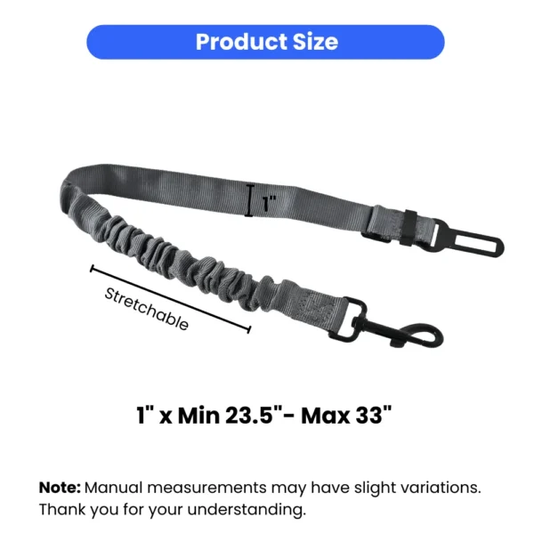 10004 Dog Seat Belt Leash with Adjustable Length Measurement Guide