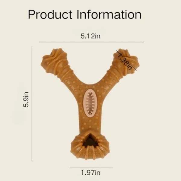 10004 Dimensions of wood-infused durable dog chew toy for small and medium breeds
