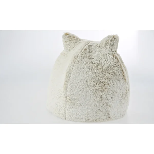 10004 Close-up of soft plush fabric and interior cushion of cat cave bed, wholesale pet supplies.