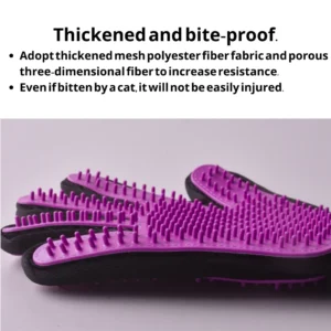10005 Pet grooming glove in action – bathing, massaging, and removing loose fur