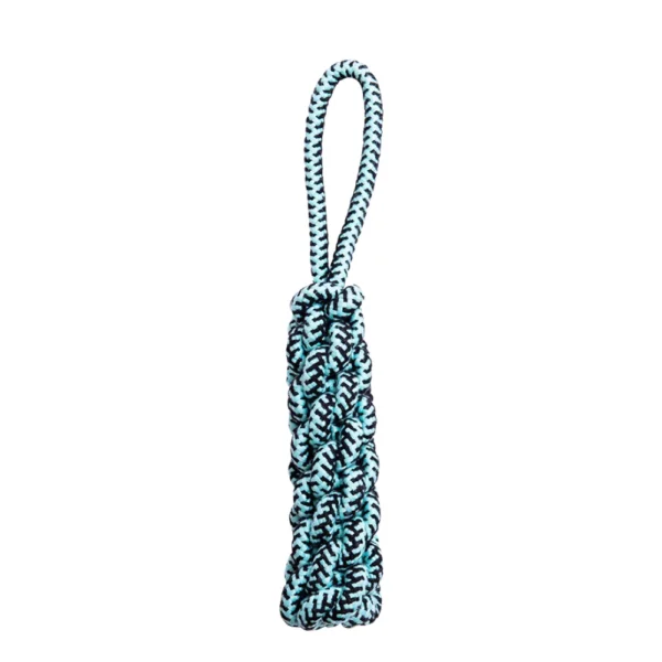 10005 Dog rope toy in assorted colors yellow, green, blue, and rose – wholesale pet chew and tug toy options