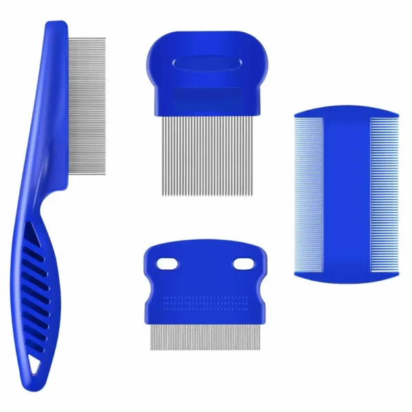 10005 4 Pack Blue Cat Flea Comb Grooming Tool Set – Wholesale Pet Grooming Supplies