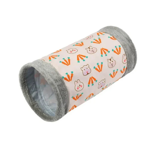 Wholesale Foldable Carrot Print Pet Tunnel – Play Tube for Cats & Rabbits