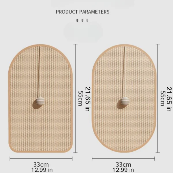 10006 Size dimensions of natural sisal cat scratcher mat wall protector wholesale