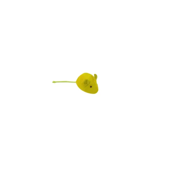 10006 Close-up of plush fruit mouse cat toy with realistic details