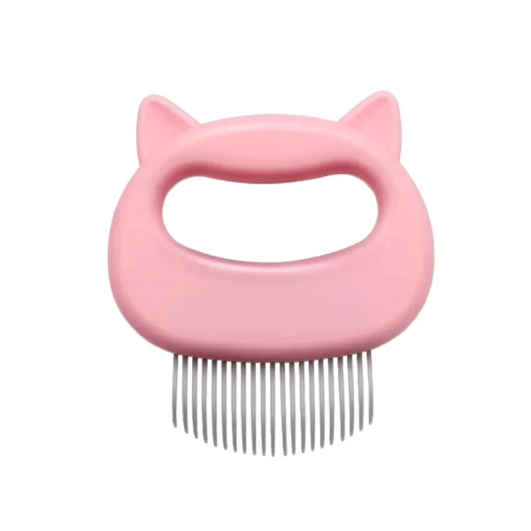 10006 Cat grooming comb available in pink, blue, and light green color options for wholesale pet supplies