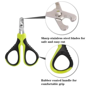 10006 Close-up view of stainless steel tilt blade cat nail clippers – durable pet grooming tool for retailers