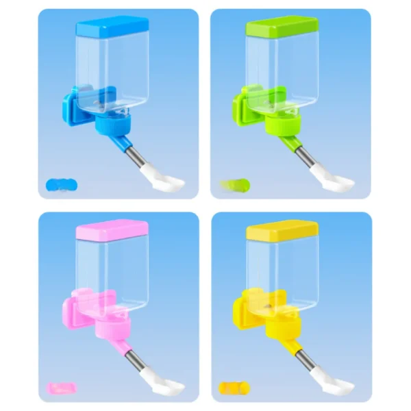10007 4 assorted color bird water feeders for cages