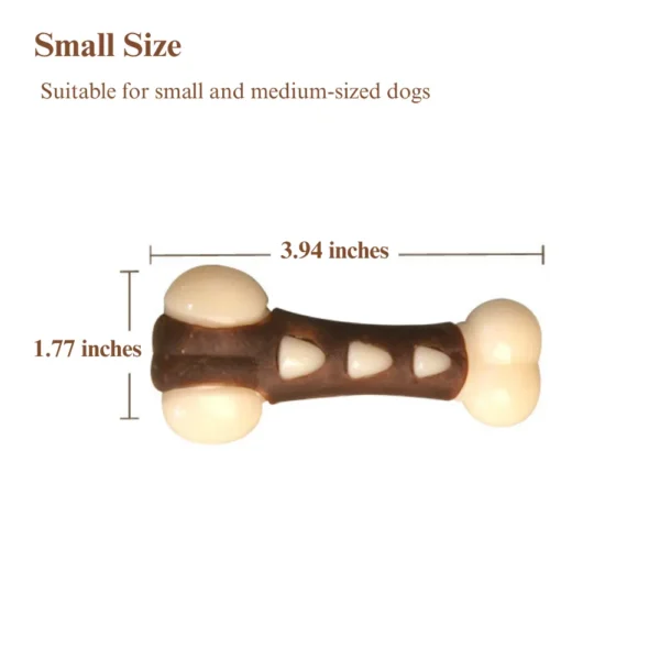 10008 Dog paw bone chew toy size chart for small, medium, and large dogs