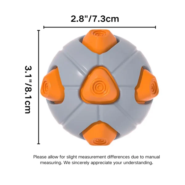 10008 Size dimensions of TPR squeaky dog ball – wholesale bulk pet toys
