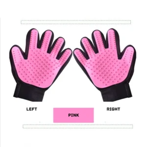 10008 Pet grooming gloves in multiple colors – pink, purple, rose, black