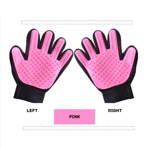 10008 Pet grooming gloves in multiple colors – pink, purple, rose, black