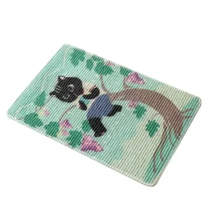 Jute cat scratcher mat Kungfu Cat design