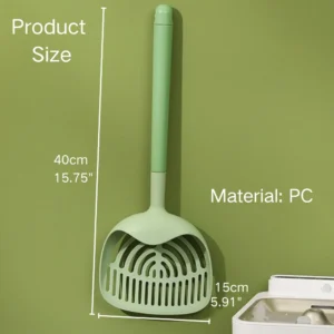 10010 Measurement size chart of durable long-handle cat litter scoop