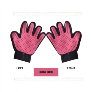 10011 Pet grooming gloves in multiple colors – pink, purple, rose, black
