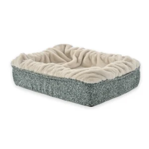 Small Plush Pet Sofa Bed with Foam Filling – Cozy Rabbit Fur-Style Dog & Cat Cushion