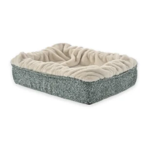 Small Plush Pet Sofa Bed with Foam Filling – Cozy Rabbit Fur-Style Dog & Cat Cushion