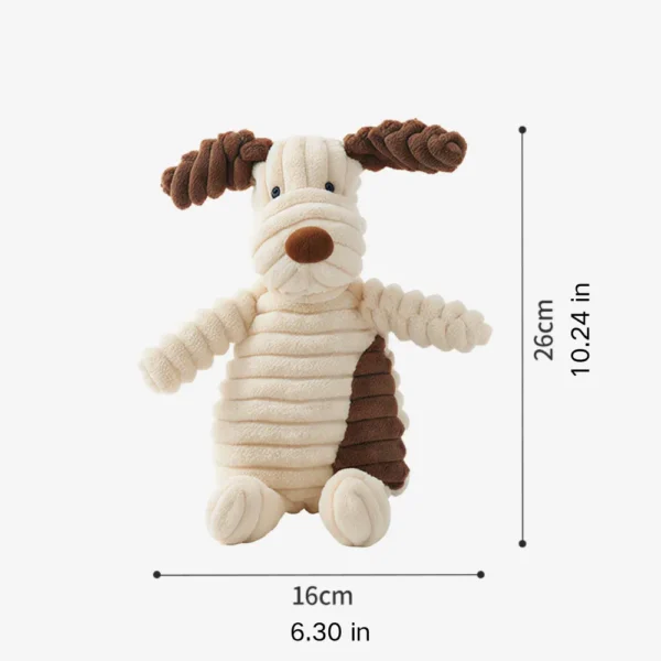 250b55d836314dc26c6c7b38ec60478e Size comparison chart of wholesale squeaky plush dog toys (dog, duck, bear)