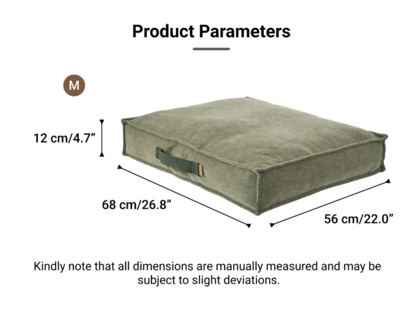 69593c48da04a4a7757ff53fa8da5eb6 Size chart of wholesale medium pet cushion bed with handle