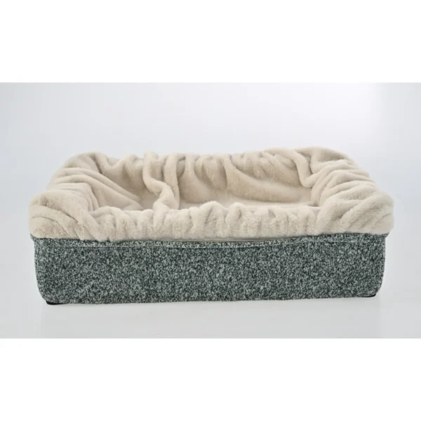 8ea12152db7ff03de45b31e20a535530 Rabbit plush pet sofa bed showing raised edges for comfort and support