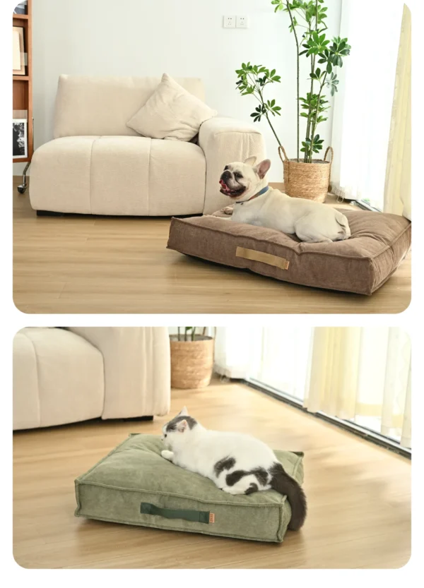 a8768ad21e194572c229b21da9272449 Portable wholesale pet cushion bed with handle for easy carrying