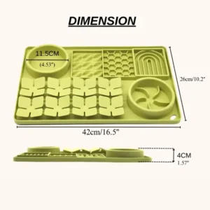c4891bbe482b331a29325bcd92779aac Size dimensions of silicone slow feeder lick mat for dogs and cats, wholesale pet supplies