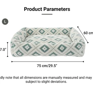 c9ff016420221040cd9c0caaff63d327 Dimensions of large jacquard plush pet bed with short plush cushion for dogs and cats