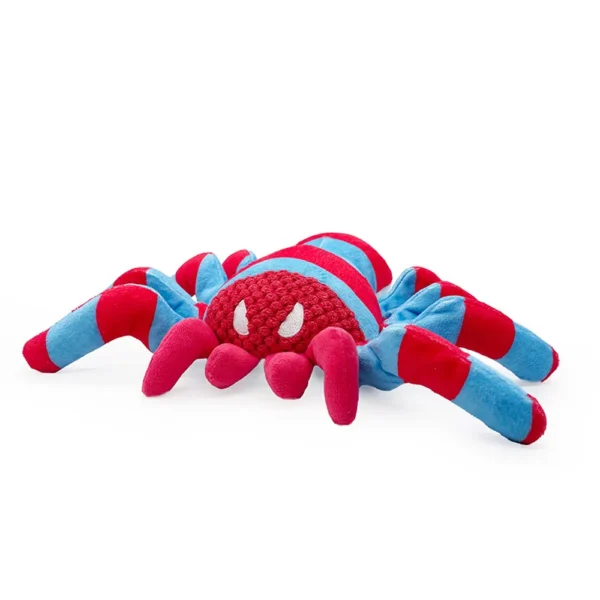 Durable Plush Spider Dog Toy with Squeaker – Interactive Chew & Play Toy for Dogs
