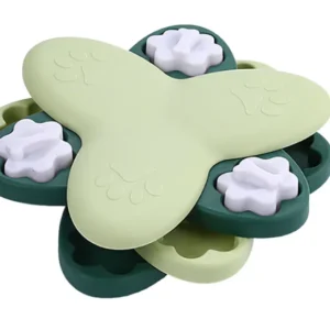 Green version of interactive dog puzzle toy – smart feeding and mental stimulation