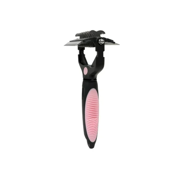 2a2ebe2aed008a67227b1517d84b5cb0 Pink 3-in-1 Pet Grooming Comb Detangling and Dematting Tool