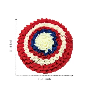 Dimensions and size guide of round snuffle mat for dogs