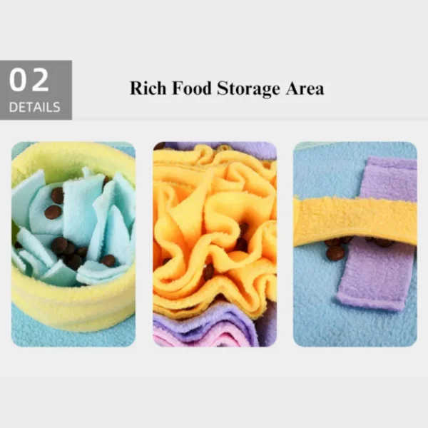4fa08ab85fdbd0731f370e261a354f41 Soft fleece texture and layered design of jellyfish snuffle mat for dogs