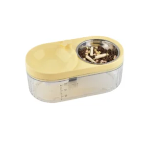 Yellow Electric Pet Fountain Feeder