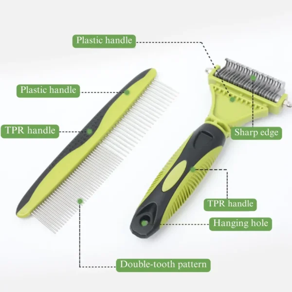 5e3d89c1d36765fd98fa7f197145205f Demonstration of dematting and detangling action on pet fur.