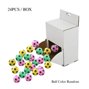 24-Pack Cat Toy Balls – Soft Latex Foam Soccer Ball Toys for Cats, Interactive Chase & Self-Play, Wholesale Pet Supplies