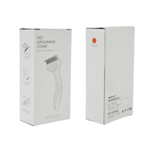 Individual packaging of one-click pet grooming rake – retail-ready design for pet stores and groomers